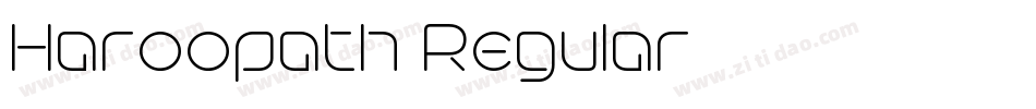 Haroopath Regular字体转换